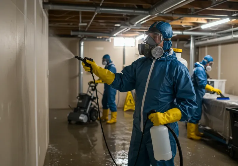 Basement Sanitization and Antimicrobial Treatment process in Crestview, FL